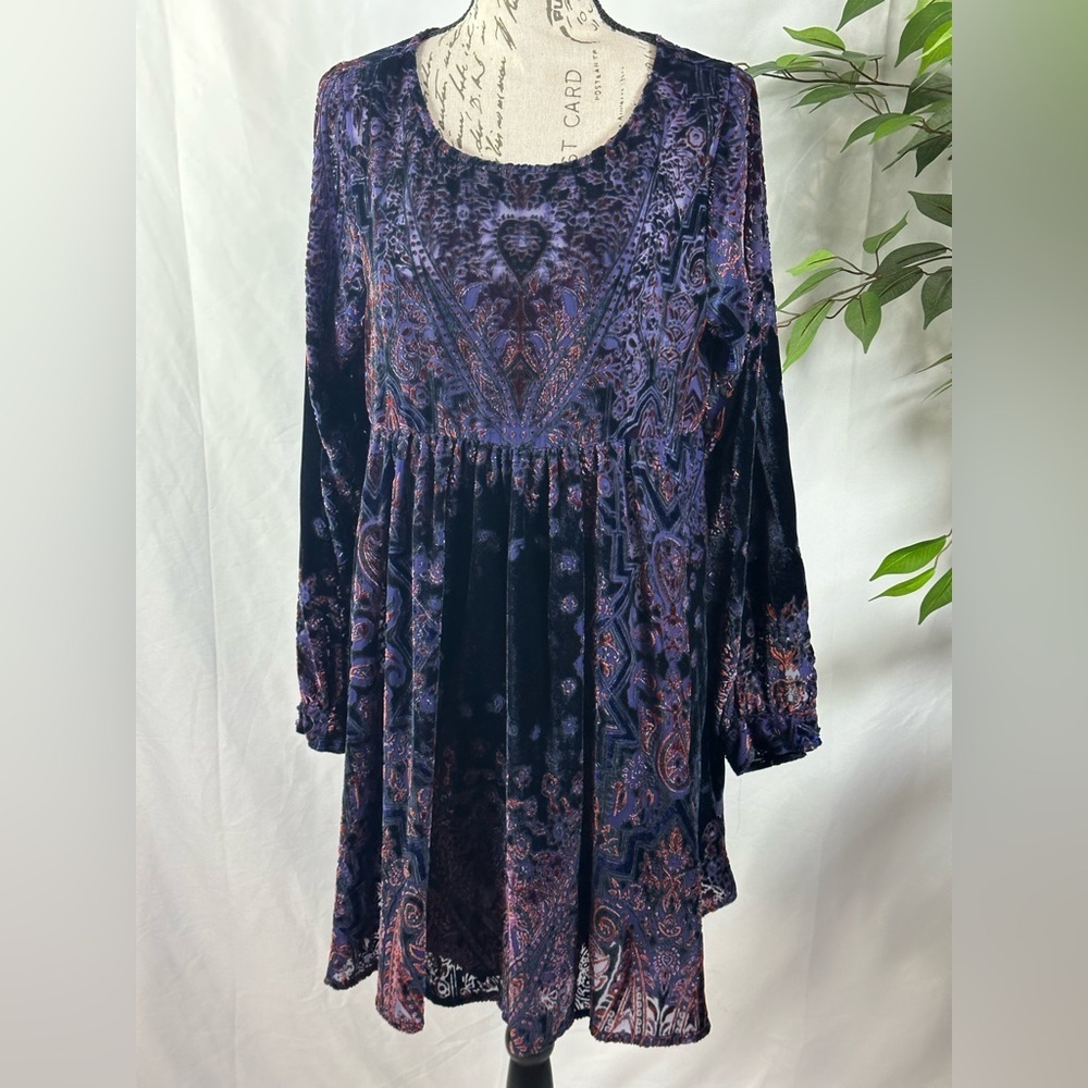 Free People Deep Blue Dress - Picture 10 of 11